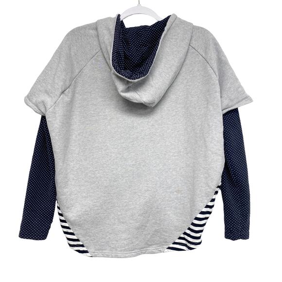 Curiosity Kills The Cat Womens Size M Layered Hooded Zip Sweater - Picture 7 of 8